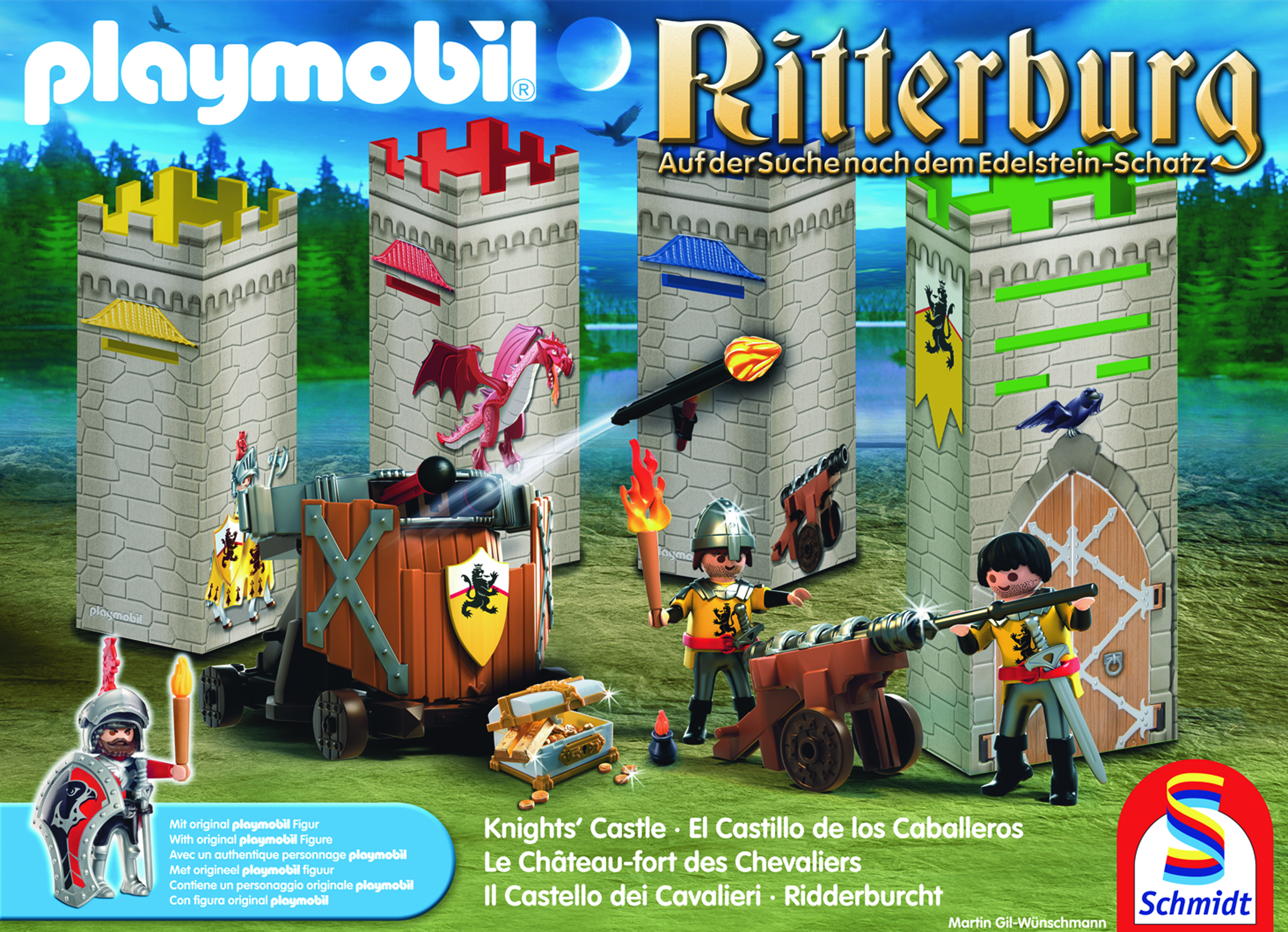 Schmidt Spiele Playmobil Ritterburg Auf der Suche nach dem Edelsteinschatz 