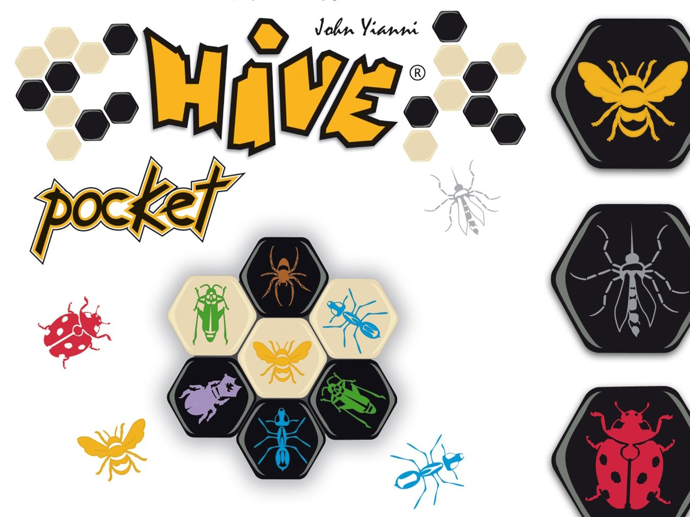 Hive Pocket, Spiel, Anleitung und Bewertung auf Alle Brettspiele bei