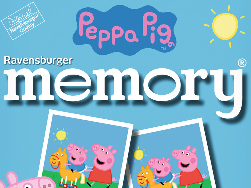 Ravensburger Memory Peppa Pig – Jeu De Mémoire Classique, 64 Cartes, 2 à 8 Joueurs, Dès 3 Ans – Cadeau Fan